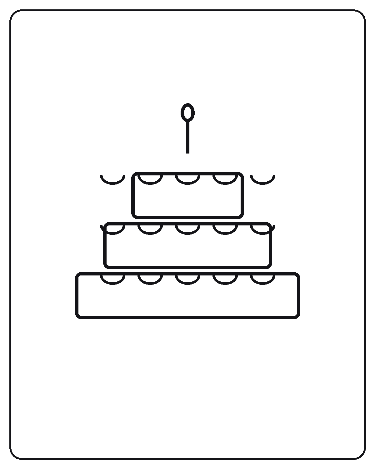 Birthday Cake Coloring Page