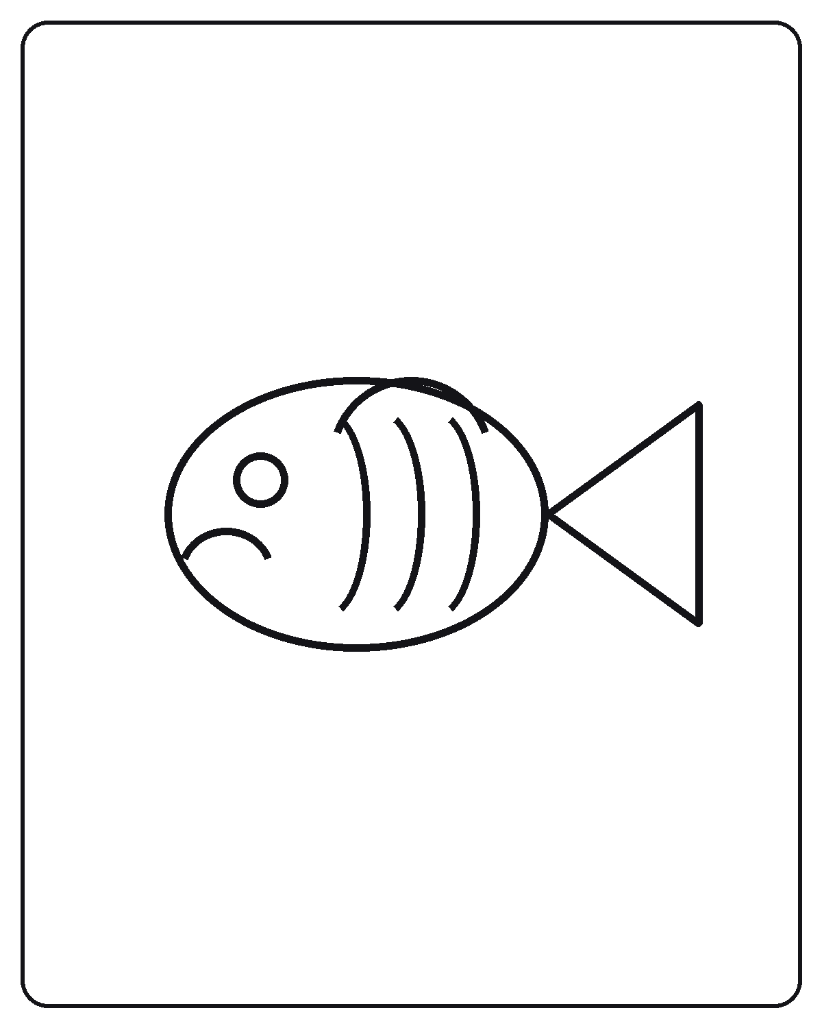Fish coloring page